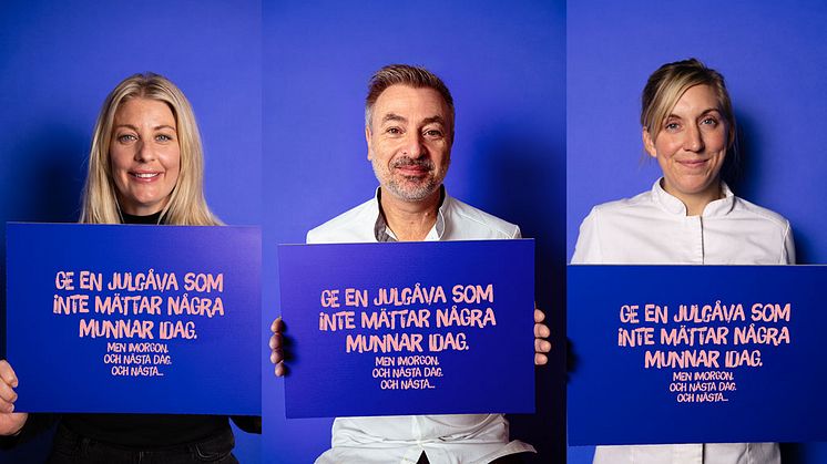 Frida Ronge, Tareq Taylor och Tea Malmegård är tre av kockarna i kampanjen.