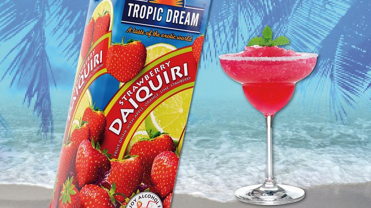 Den alkoholfria drinken Strawberry Daiquiri från Tropic Dream har fått mer jordgubbssmak.