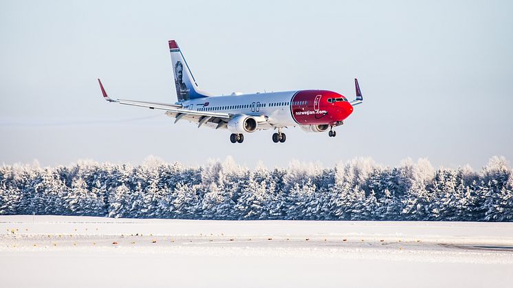 Norwegian med 1,3 miljoner passagerare i december – den positiva bokningstrenden fortsätter