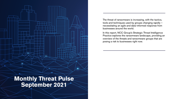 NCC Group Monthly Threat Pulse September 2021