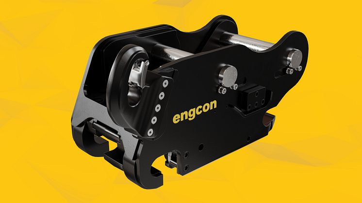 engcon has launched a new and improved machine hitch for excavators in the size of 12–19 tons 