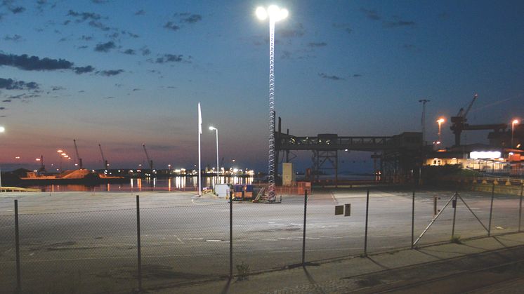 Smålandshamnar Oskarshamn - Först i Sverige med Titan LED mastbelysning