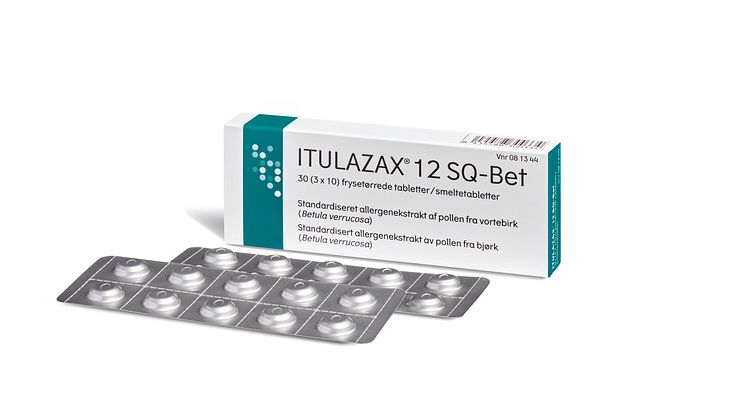 Itulazax ges som tablett, en gång om dagen, och vaccinationsbehandlingen mot björkpollenallergi pågår i tre år. 