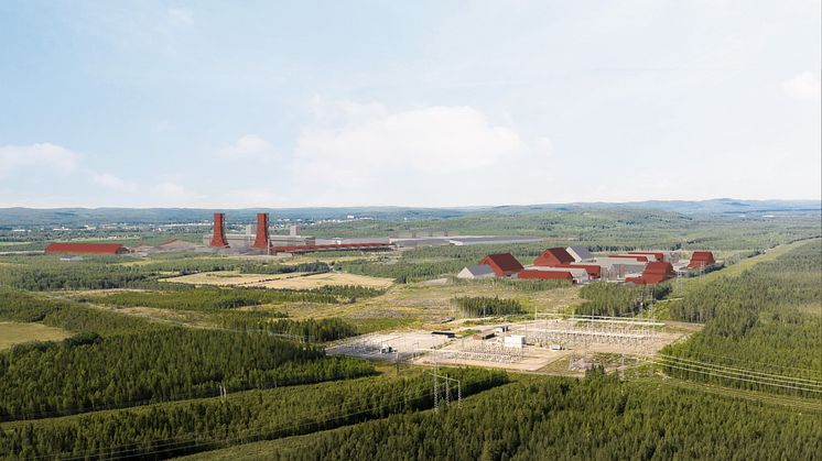 Visionsbild Boden Industrial Park, foto: H2 Green Steel