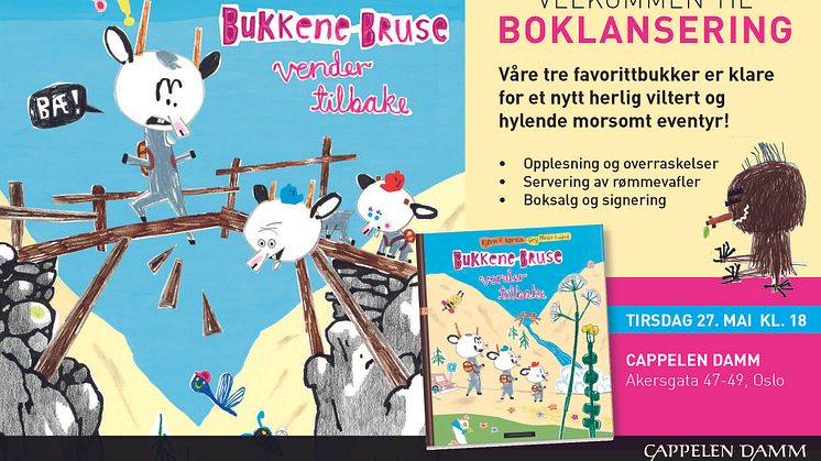 Invitasjon: Lansering av "Bukkene Bruse vender tilbake"