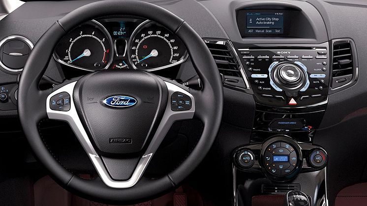 Nye Ford Fiesta med sikkerhetsteknologien "Active City Stop"