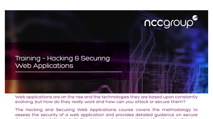 Training: Hacking & Securing Web Applications