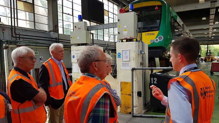 Stakeholders on a tour of Tyseley Depot