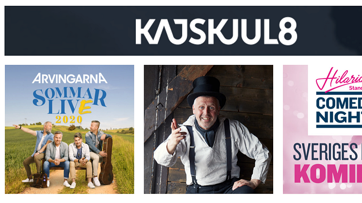 Sensommarkvällar på Kajskjul 8 med Arvingarna, Hilarious Stand-up: Andersson/Unge/Berggren och Quiz Pipistrello!