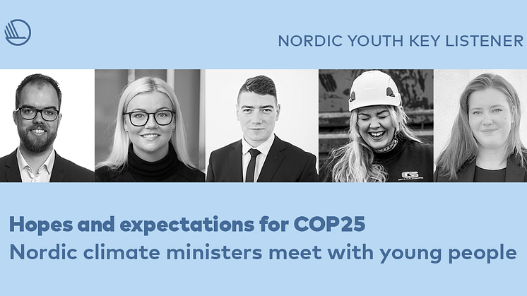 Fem unga klimatengagerade unga från norden bevakar COP25
