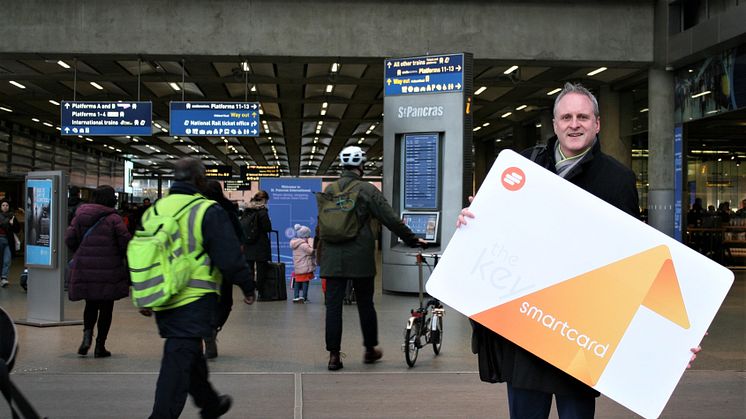 John Peck is the latest commuter to win back the value of his Key Smartcard season ticket - MORE IMAGES AVAILABLE TO DOWNLOAD BELOW