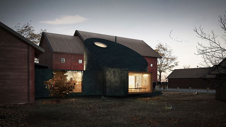 Kokillen av Bornstein Lyckefors Arkitekter är ett nytt framtida museum och besökscentrum på Västanfors hembygdsgård. Projektet är finalist i WAN Future Project Awards.