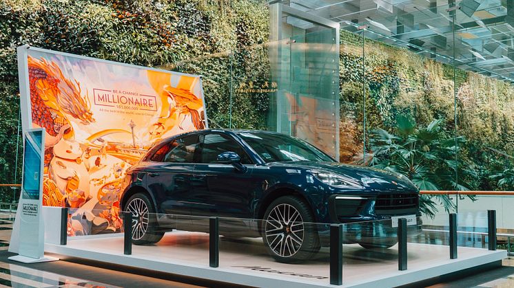 Shoppers stand a chance to drive away with a Porsche Macan and S$1 million when they spend S$50 or more at Changi Airport, Jewel or iShopChangi.