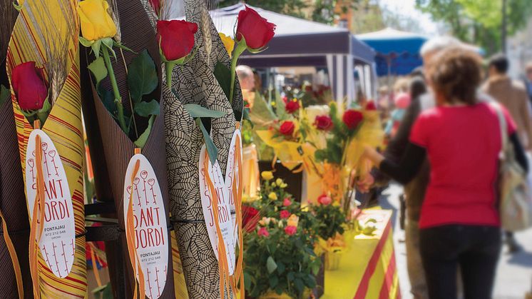 23rd April, Sant Jordi: Roses, books and lovers
