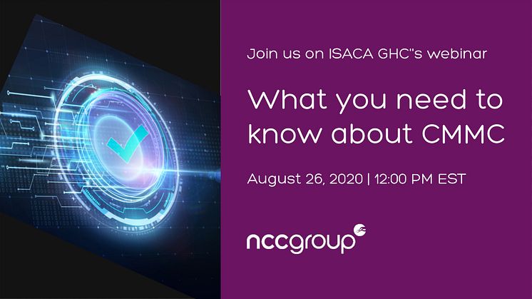 WEBINAR: What you need to know about CMMC | Hosted by ISACA GHC