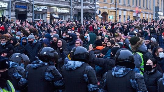 Demonstration i Ryssland. Foto: Valery Tenevoy Unsplash)