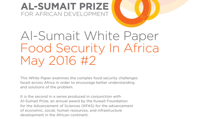 New White Paper on Food Security in Africa