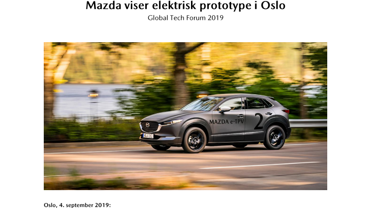 Mazda viser elektrisk prototype i Oslo