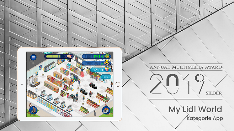 ​Annual Multimedia Award 2019 in Silber für die von Appsfactory realisierte Game-App "My Lidl World" 