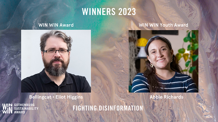 The global collective fighting against Russia's disinformation campaigns, Bellingcat and founder Eliot Higgins, win the WIN WIN Gothenburg Sustainability Award 2023.