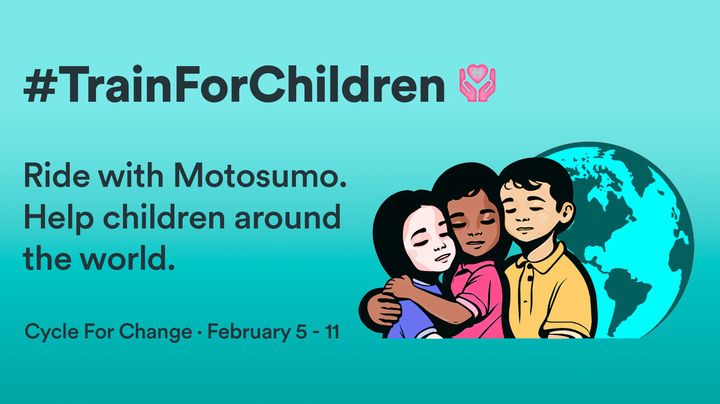 Digital indoor cycling platform Motosumo launches their #TrainForChildren campaign, a digital and social fitness initiative designed to support the globally renowned ´Save the Children´ organization.