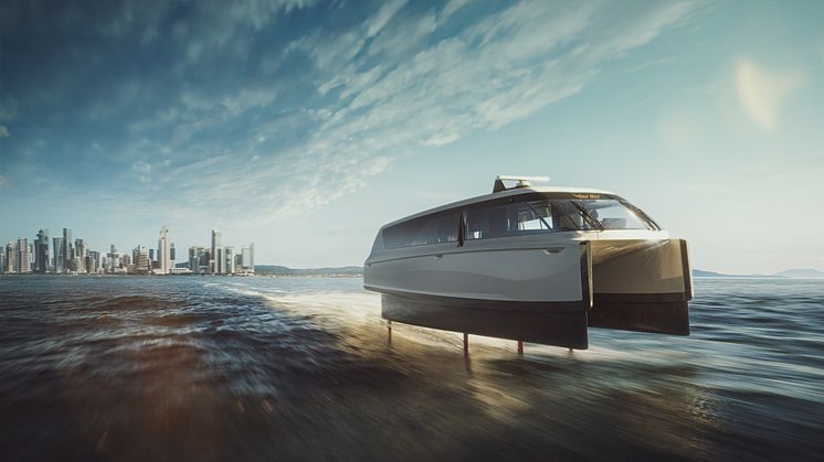 The Candela P-12 Shuttle electric ferry will cut travel times from 55 to 25 minutes between Stockholm city and the Ekerö suburb.