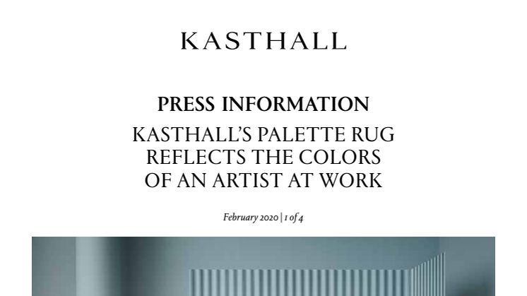 KASTHALL’S PALETTE RUG REFLECTS THE COLORS OF AN ARTIST AT WORK