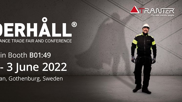 Tranter is attending Underhåll 2022 ”the Maintenance Trade Fair and Conference” in Gothenburg, Sweden
