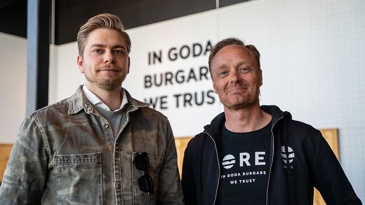 Jonathan Andersson (Head of Sales, &Repeat) och Carl-Henrik Forssbeck (CEO, Bores)﻿
