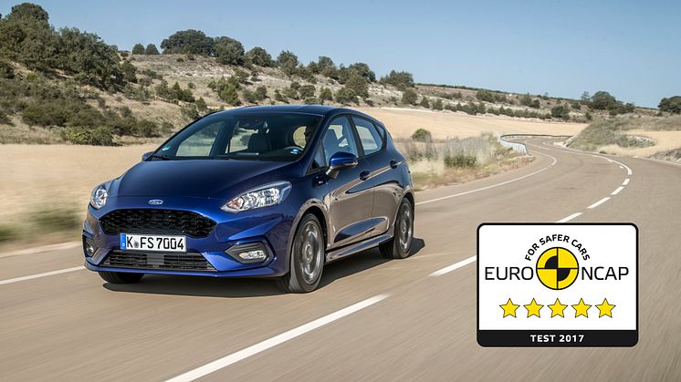 Scorer høyt: Nye Ford FIesta oppnådde toppscore i Euro NCAPs kollisjonstest