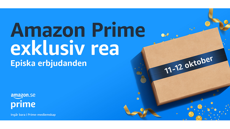 Amazon lanserar nya reafesten Prime Exklusiv Rea den 11-12 oktober 