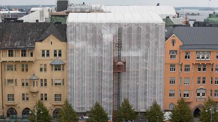 Korkeimman hallinto-oikeuden rakennuksen sääsuojaus Helsingissä