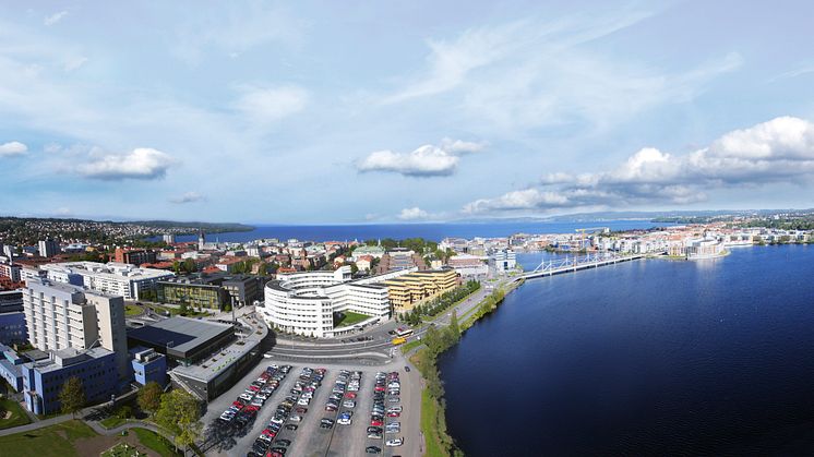 Jönköping University har ett attraktivt campus mitt i Jönköping