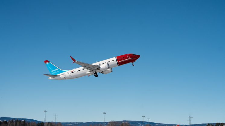 Norwegians nyaste 737-MAX plan på väg mot Addis Abeba 