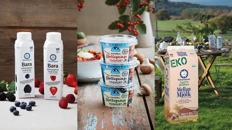 Skånemejerier har stort fokus på förnyelsebara material och har under det senaste året lanserat bland annat drickyoghurt i kartongflaska och yoghurtbägare i träfiber.
