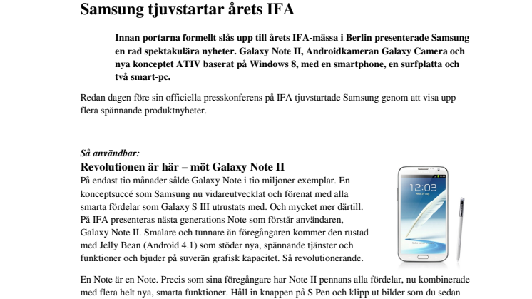 Unpacked Berlin: Samsung tjuvstartar årets IFA