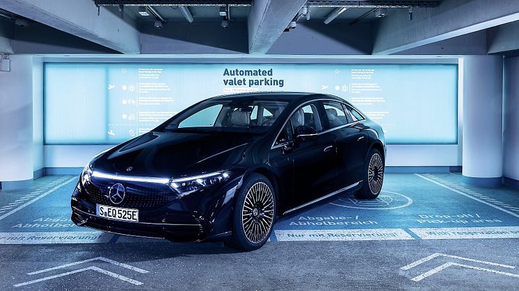 The world’s first highly automated driverless parking function will be available for certain S-Class and EQS variants