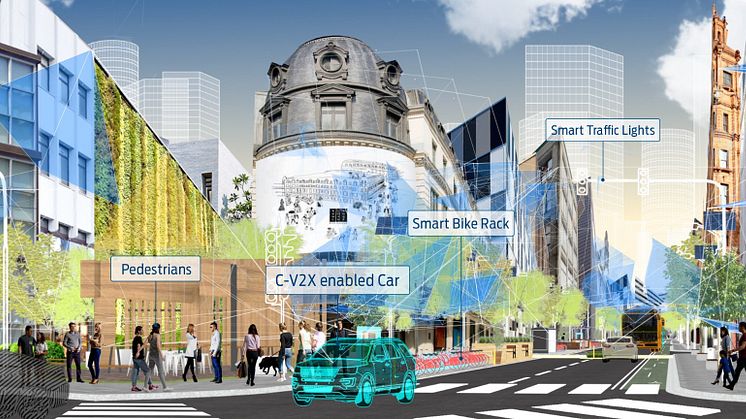 Fords CEO, Jim Hackett, præsenterede Fords vision om at udvikle intelligente byer til CES 2018. 