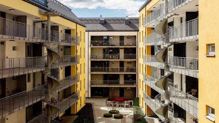 Riksbyggens bostadsprojekt Brf Lokstallet nominerat till Växjö kommuns Byggnadspriset 2023.