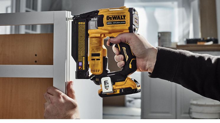DEWALT® Unveils ATOMIC COMPACT SERIES™ 20V MAX* Brushless Cordless 23 GA Pin Nailer, Driving the Transition to Cordless Convenience in Woodworking Applications 