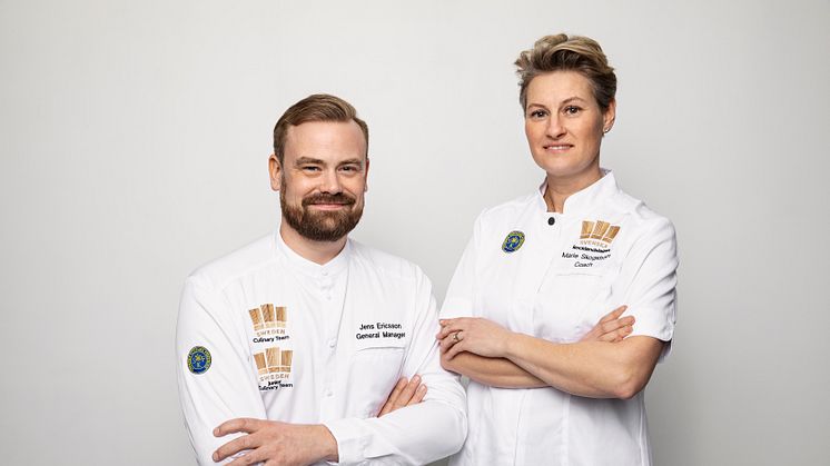 Jens Ericsson och Marie Skogström, Svenska Kocklandslaget. Foto: Viking Line