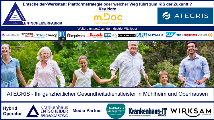 In 10 Tagen: Plattformstrategie oder welcher Weg führt zum KIS der Zukunft ? Entscheider-Werkstatt mit der ATEGRIS Gruppe in Mülheim a. d. Ruhr