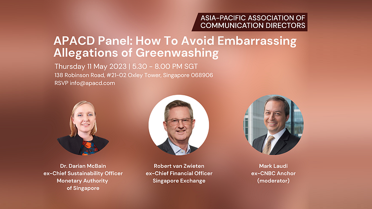 APACD event: How To Avoid Embarrassing Allegations of Greenwashing