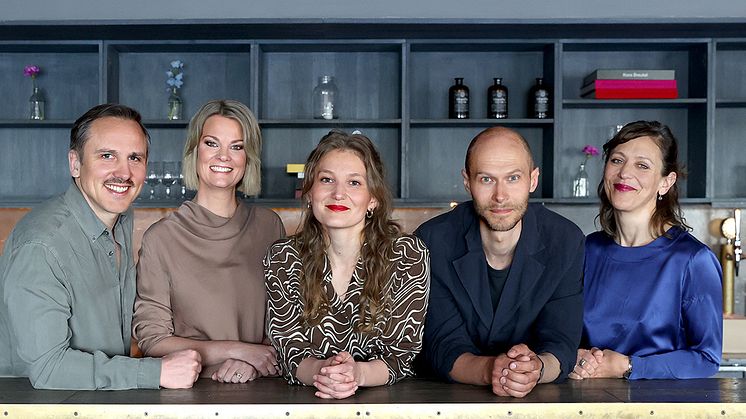 Oskar Ekström, Frida Edman, Amanda Lodding och Erik Eje Almqvist, Bokmässan, samt Hedda Krausz Sjögren. / Foto: Karina Ljungdahl.