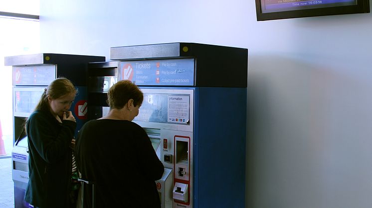 Ticket machines in the new concourse