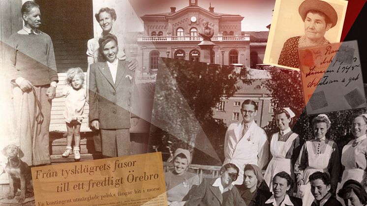 På Engelbrektsskolan upprättades ett beredskapssjukhus vid andra världskrigets slut. Bildcollage: Forum för levande historia