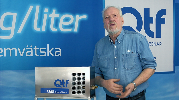Björn Carlsson, teknisk chef och grundare av QTF, presenterar CMU System Monitor