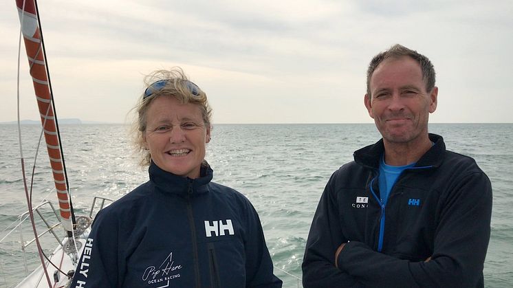 Pip Hare and Paul Larsen teamed up for the 2019 Rolex Fastnet Race