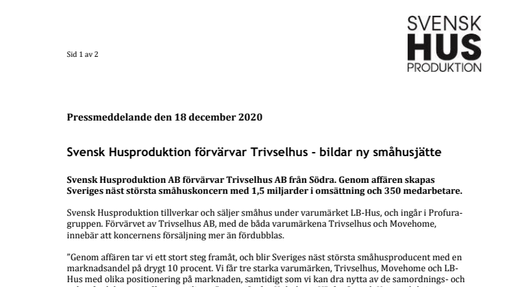2020-12-18_Pressmeddelande_Svensk Husproduktion förvärvar Trivselhus_media.pdf