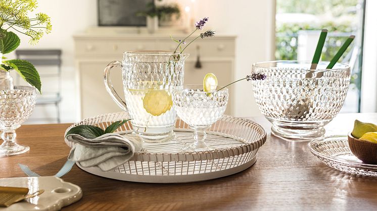 For every day and for special occasions - Glass series Boston: New products with sparkling diamond pattern